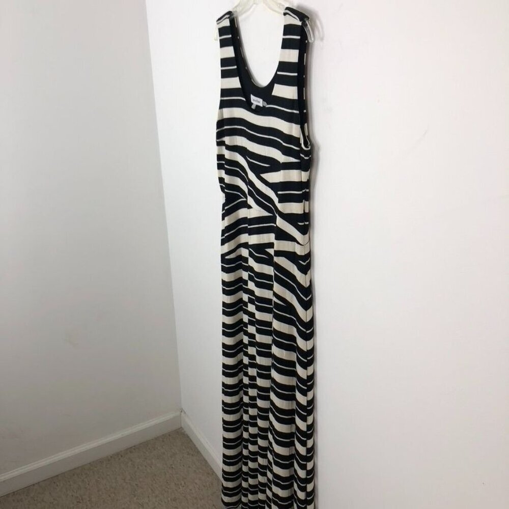 Calvin Klein Womens Maxi Sheath Dress Black & White Striped Size XL - Picture 6 of 13